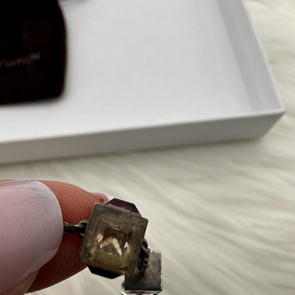 Louis Vuitton Pre-Loved Dice Jewelry Necklace and Earrings with LV Pouch - Picture 11 of 11